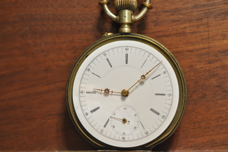 アールシュミット社製 商館時計 ヘロブ商会 銀無垢 1890年 スイス製